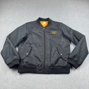 Vans Black Bomber Jacket with Orange Lining
